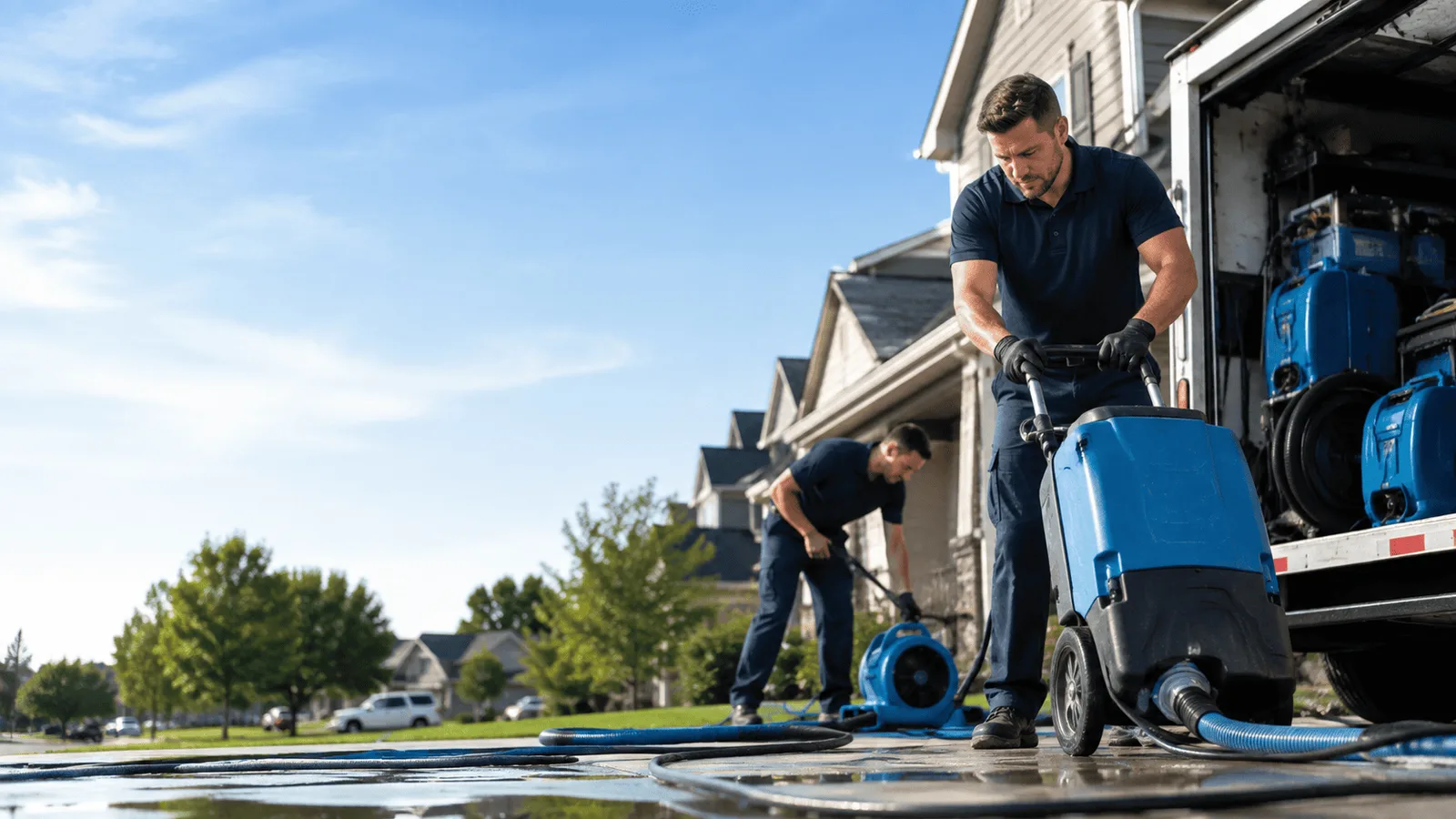 Dehumidification being performed in East Concord, NY